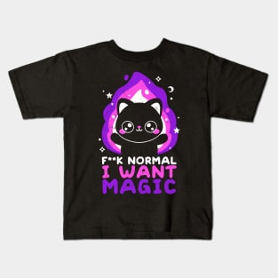 Magicat want magic Kids T-Shirt